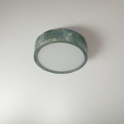 Brilagi - Stropné svietidlo PINO 1xE27/15W/230V borovica/zelená pr. 27,5 cm