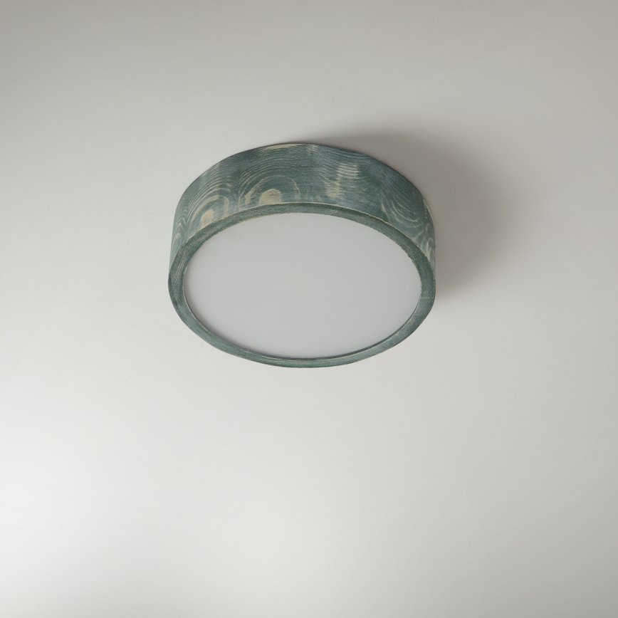 Brilagi - Stropné svietidlo PINO 1xE27/15W/230V borovica/zelená pr. 27,5 cm