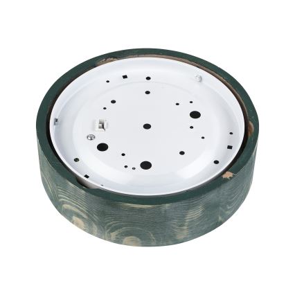 Brilagi - Stropné svietidlo PINO 1xE27/15W/230V borovica/zelená pr. 27,5 cm