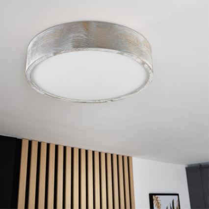 Brilagi - Stropné svietidlo PINO 2xE27/15W/230V borovicové/strieborné priemer 37,5 cm