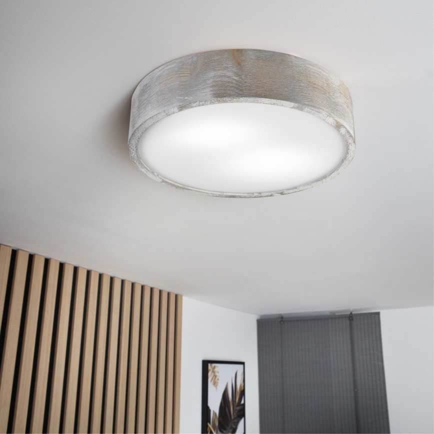 Brilagi - Stropné svietidlo PINO 2xE27/15W/230V borovicové/strieborné priemer 37,5 cm