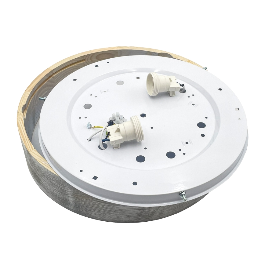 Brilagi - Stropné svietidlo PINO 2xE27/15W/230V borovicové/strieborné priemer 37,5 cm