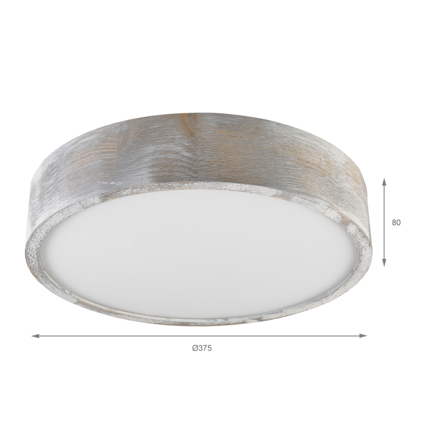 Brilagi - Stropné svietidlo PINO 2xE27/15W/230V borovicové/strieborné priemer 37,5 cm