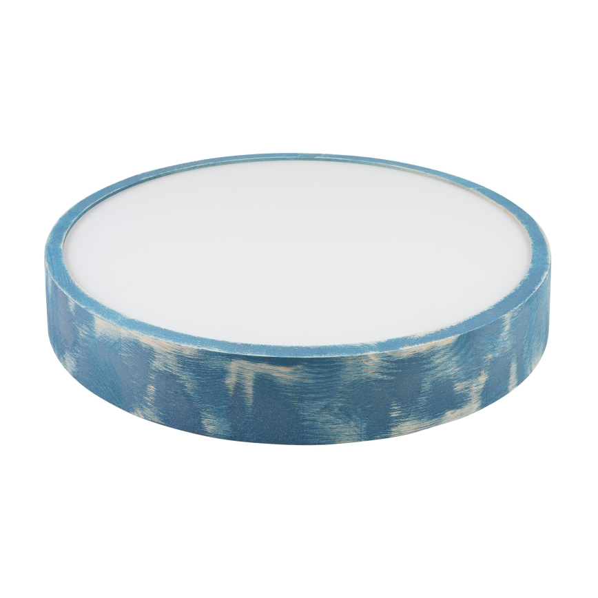 Brilagi - Stropné svietidlo PINO 3xE27/15W/230V borovica/modrá pr. 47,5 cm