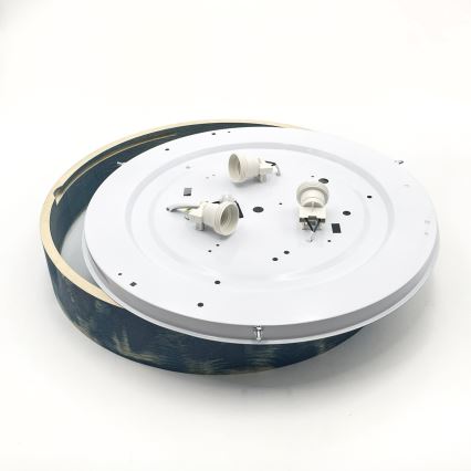 Brilagi - Stropné svietidlo PINO 3xE27/15W/230V borovica/modrá pr. 47,5 cm