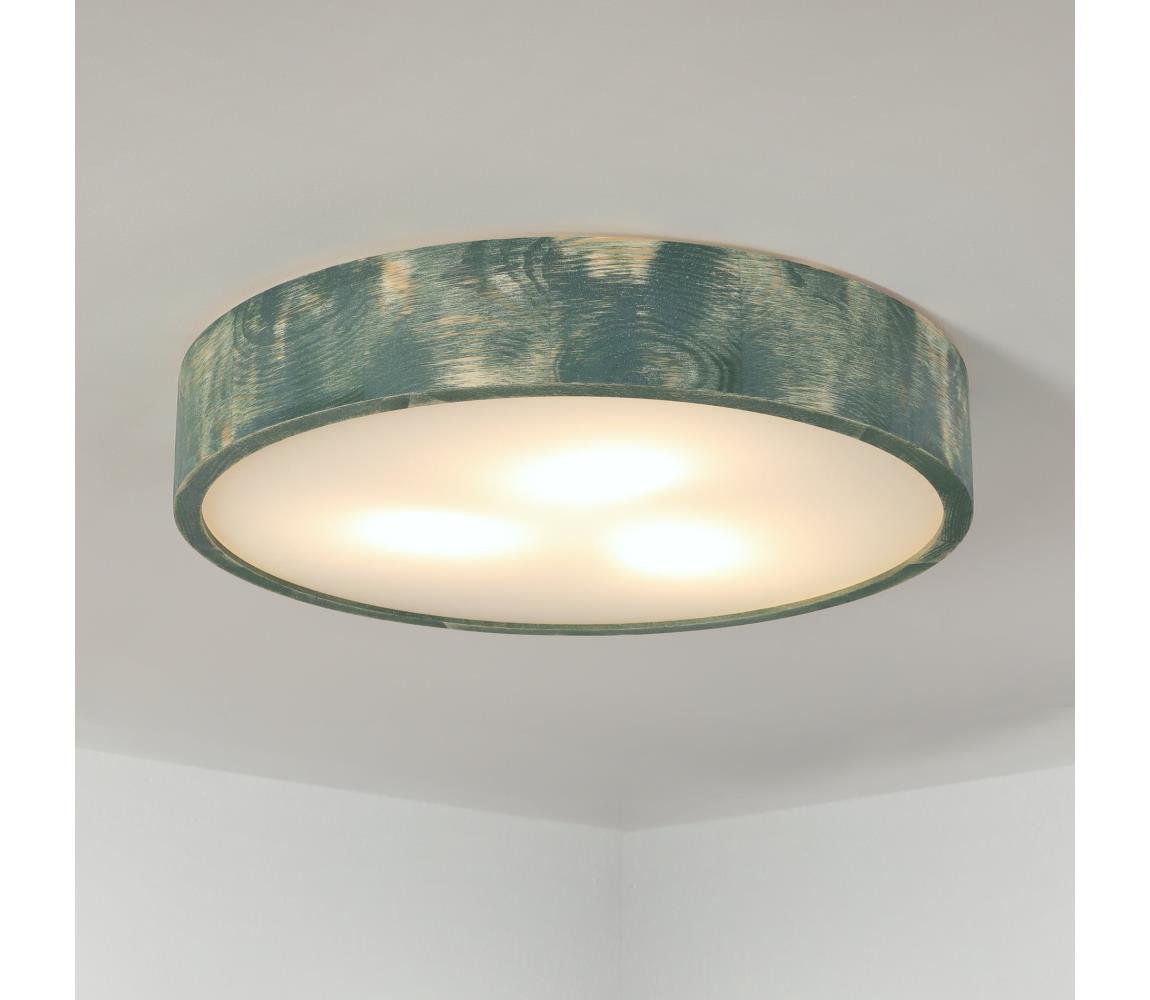 Brilagi - Stropné svietidlo PINO 3xE27/15W/230V borovica/zelená pr. 47,5 cm LD-PD-6.3