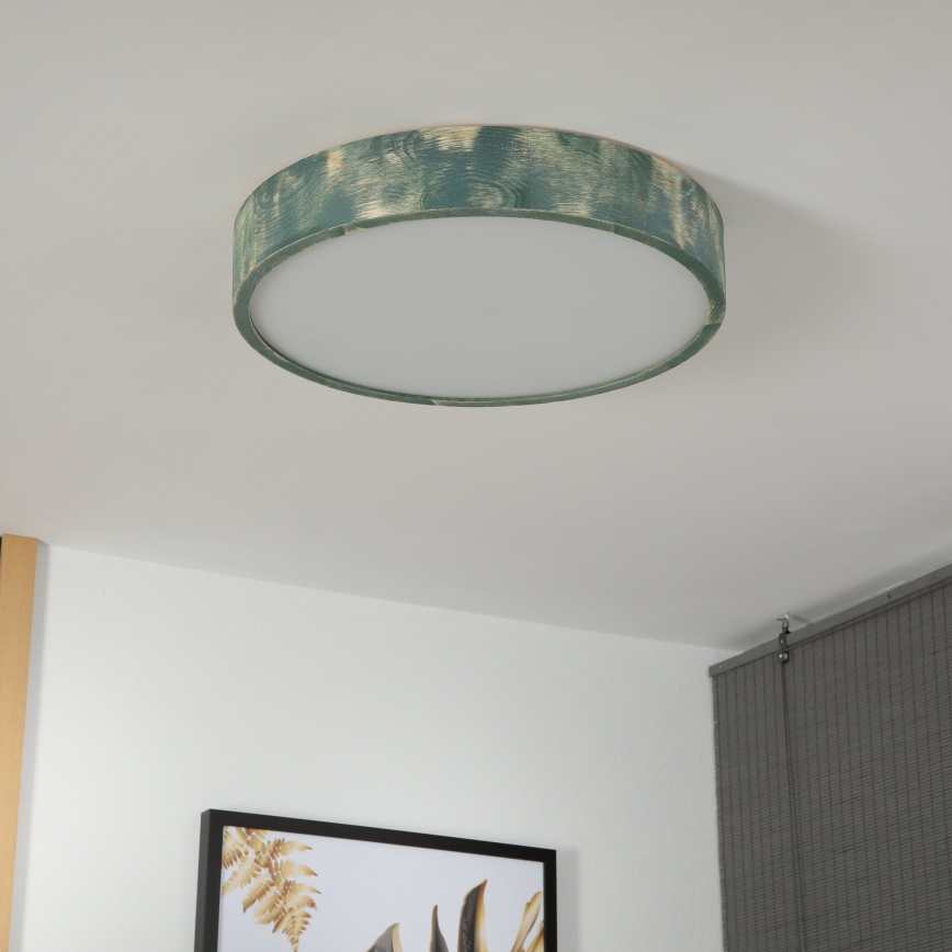 Brilagi - Stropné svietidlo PINO 3xE27/15W/230V borovica/zelená pr. 47,5 cm