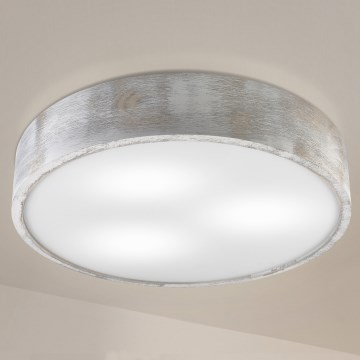 Brilagi - Stropné svietidlo PINO 3xE27/15W/230V borovicové/strieborné pr. 47,5 cm