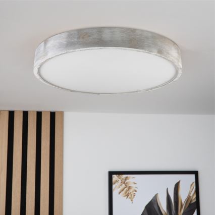 Brilagi - Stropné svietidlo PINO 3xE27/15W/230V borovicové/strieborné pr. 47,5 cm