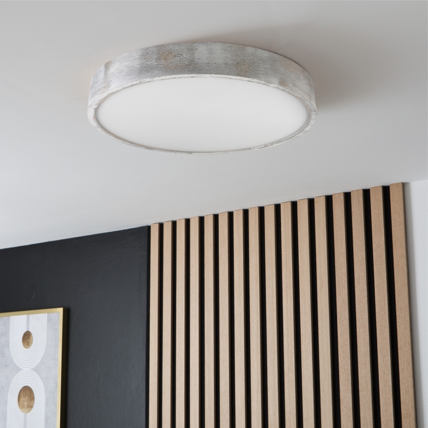 Brilagi - Stropné svietidlo PINO 3xE27/15W/230V borovicové/strieborné pr. 47,5 cm