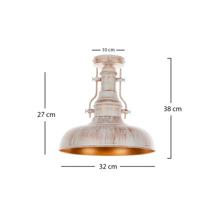 Brilagi - Stropné svietidlo PYRONIC 1xE27/40W/230V priemer 32 cm krémová/patina