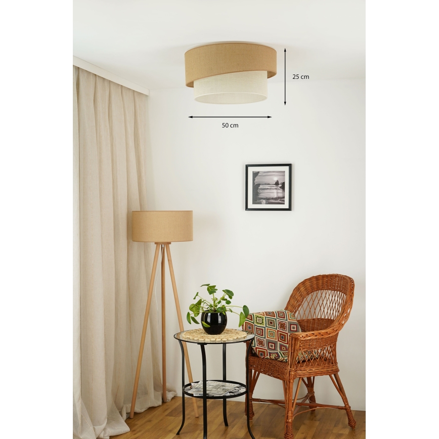 Brilagi - Stropné svietidlo SHINE 1xE27/15W/230V pr. 50 cm béžová/krémová