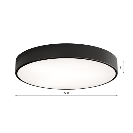Brilagi - Stropné svietidlo so senzorom CLARE 5xE27/40W/230V priemer 60 cm čierne