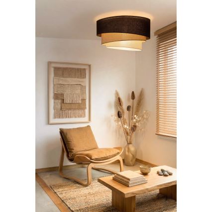 Brilagi - Stropné svietidlo TRIO 3xE27/60W/230V priemer 60 cm hnedá/béžová/biela