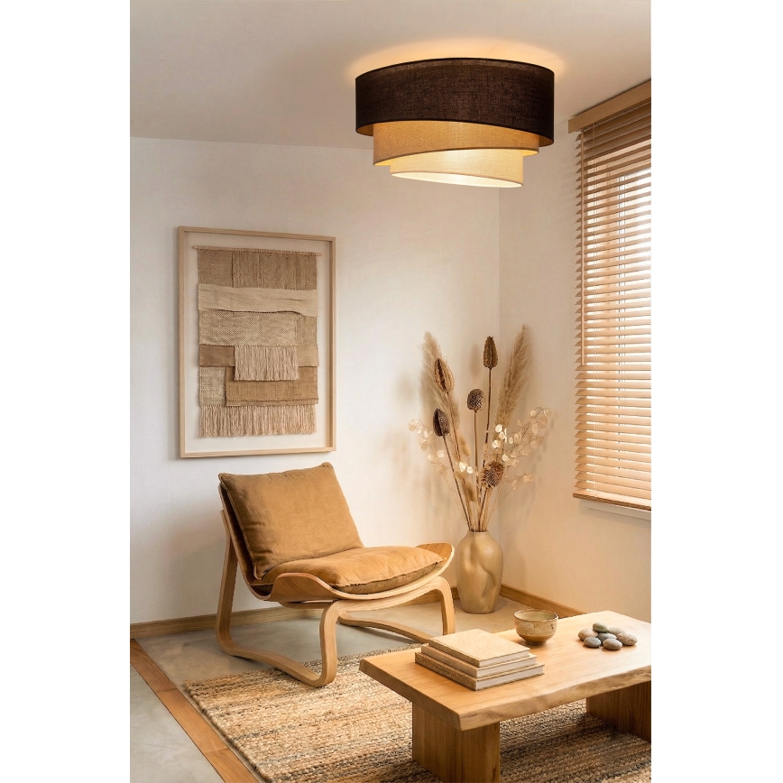 Brilagi - Stropné svietidlo TRIO 3xE27/60W/230V priemer 60 cm hnedá/béžová/biela