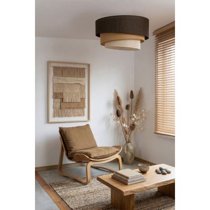 Brilagi - Stropné svietidlo TRIO 3xE27/60W/230V priemer 60 cm hnedá/béžová/biela