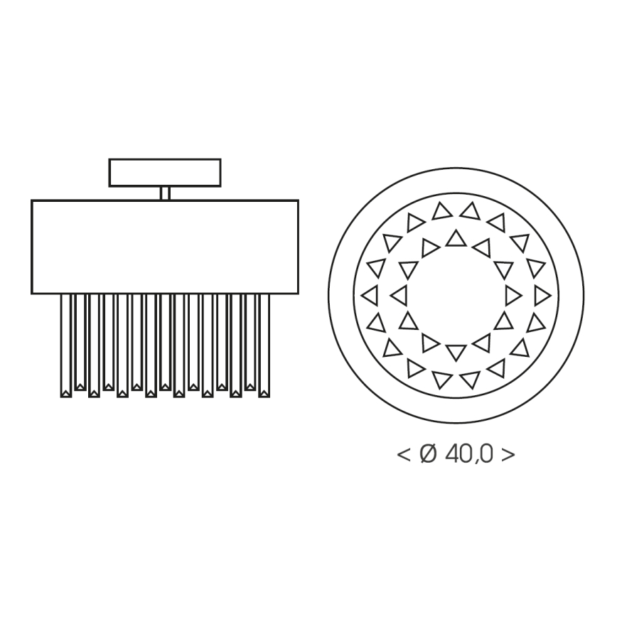 Brilagi - Stropné svietidlo VERVE 4xE14/40W/230V pr. 40 cm čierne