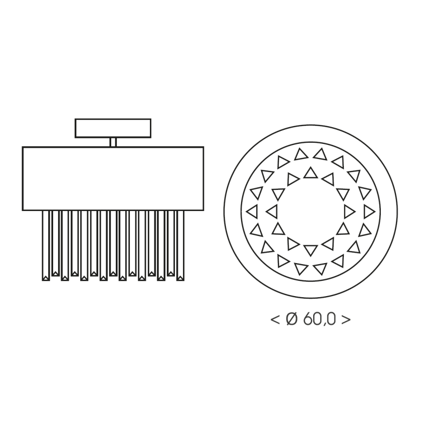 Brilagi - Stropné svietidlo VERVE 6xE14/40W/230V pr. 60 cm zlaté