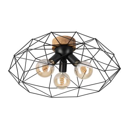 Brilagi - Stropné svietidlo WOODY BASKET 3xE27/60W/230V, priemer 60 cm, dub