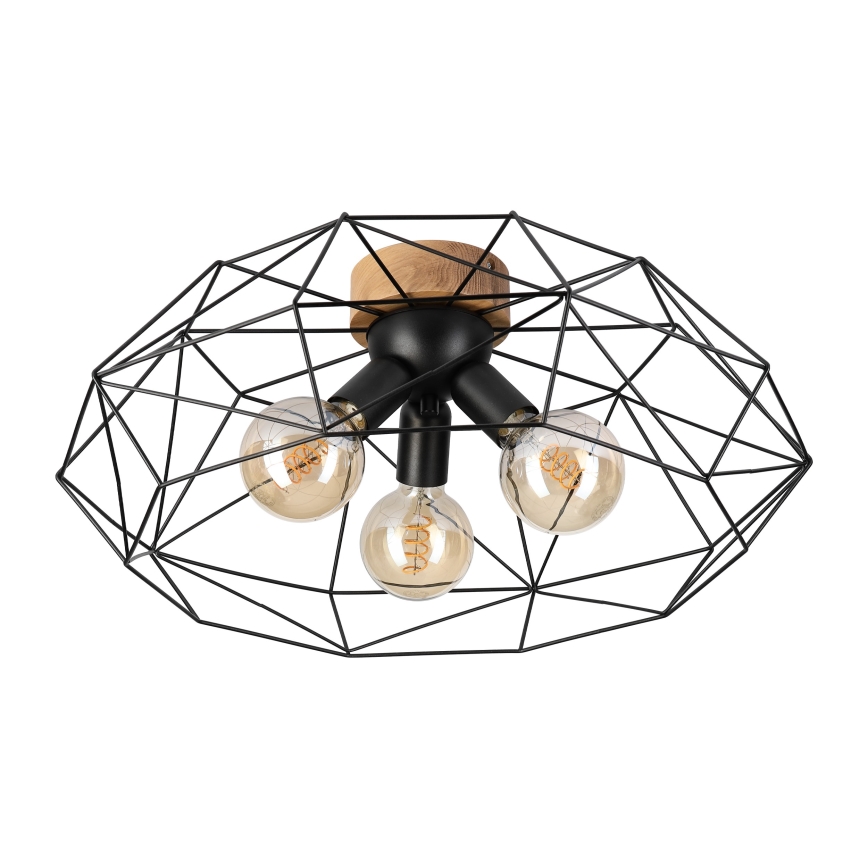 Brilagi - Stropné svietidlo WOODY BASKET 3xE27/60W/230V, priemer 60 cm, dub
