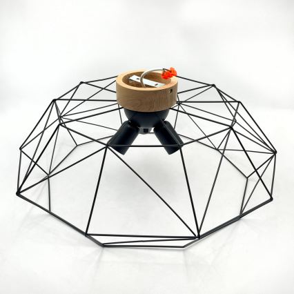 Brilagi - Stropné svietidlo WOODY BASKET 3xE27/60W/230V, priemer 60 cm, dub