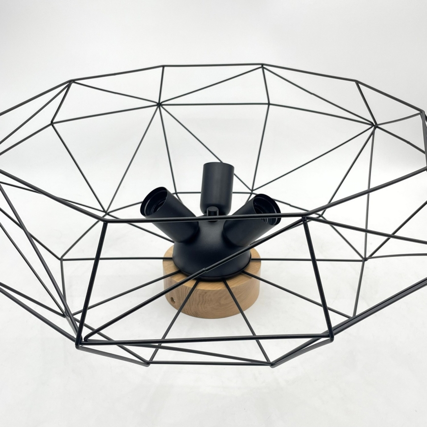 Brilagi - Stropné svietidlo WOODY BASKET 3xE27/60W/230V, priemer 60 cm, dub