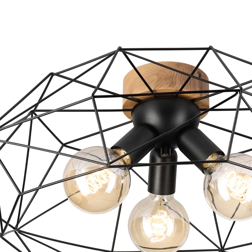 Brilagi - Stropné svietidlo WOODY BASKET 3xE27/60W/230V, priemer 60 cm, dub