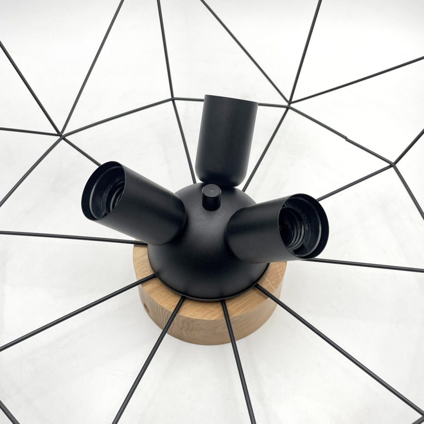 Brilagi - Stropné svietidlo WOODY BASKET 3xE27/60W/230V, priemer 60 cm, dub