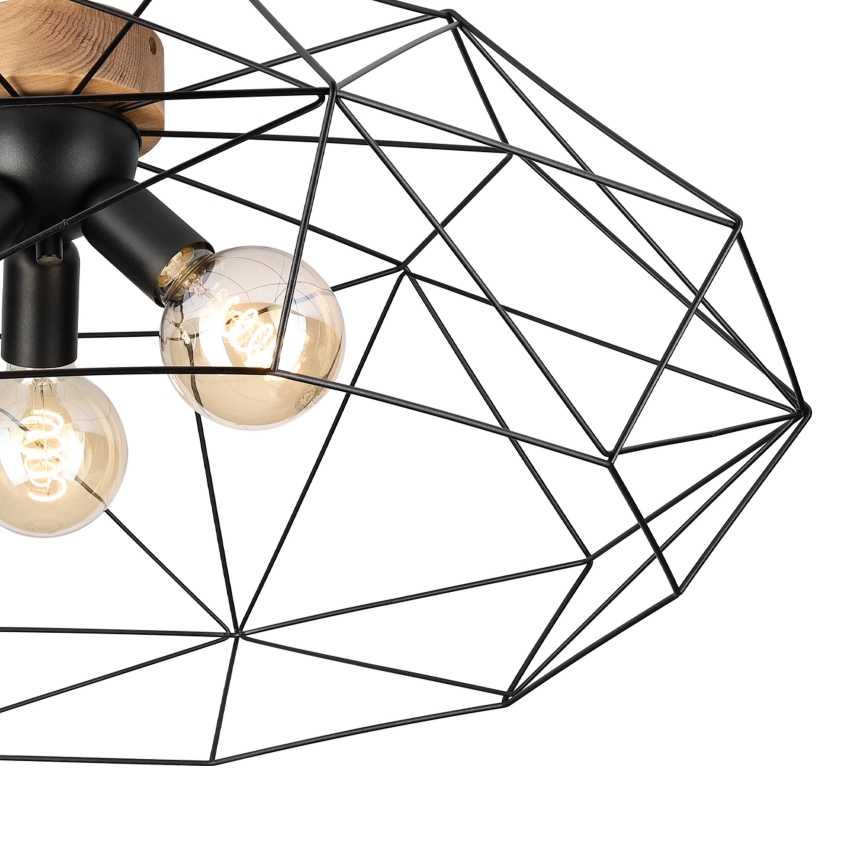 Brilagi - Stropné svietidlo WOODY BASKET 3xE27/60W/230V, priemer 80 cm, dub