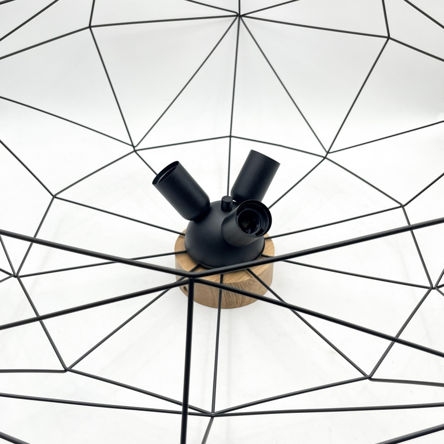 Brilagi - Stropné svietidlo WOODY BASKET 3xE27/60W/230V, priemer 80 cm, dub