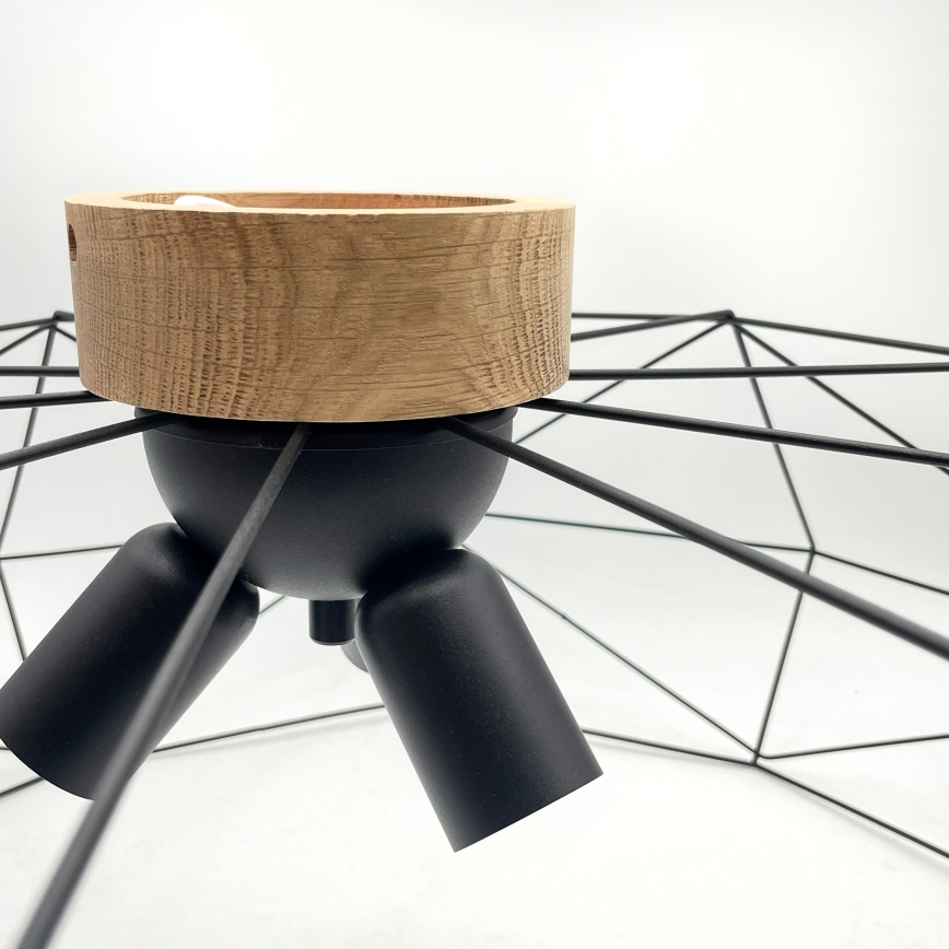 Brilagi - Stropné svietidlo WOODY BASKET 3xE27/60W/230V, priemer 80 cm, dub