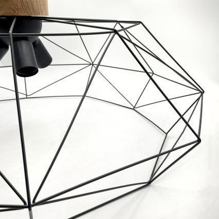 Brilagi - Stropné svietidlo WOODY BASKET 3xE27/60W/230V, priemer 80 cm, dub