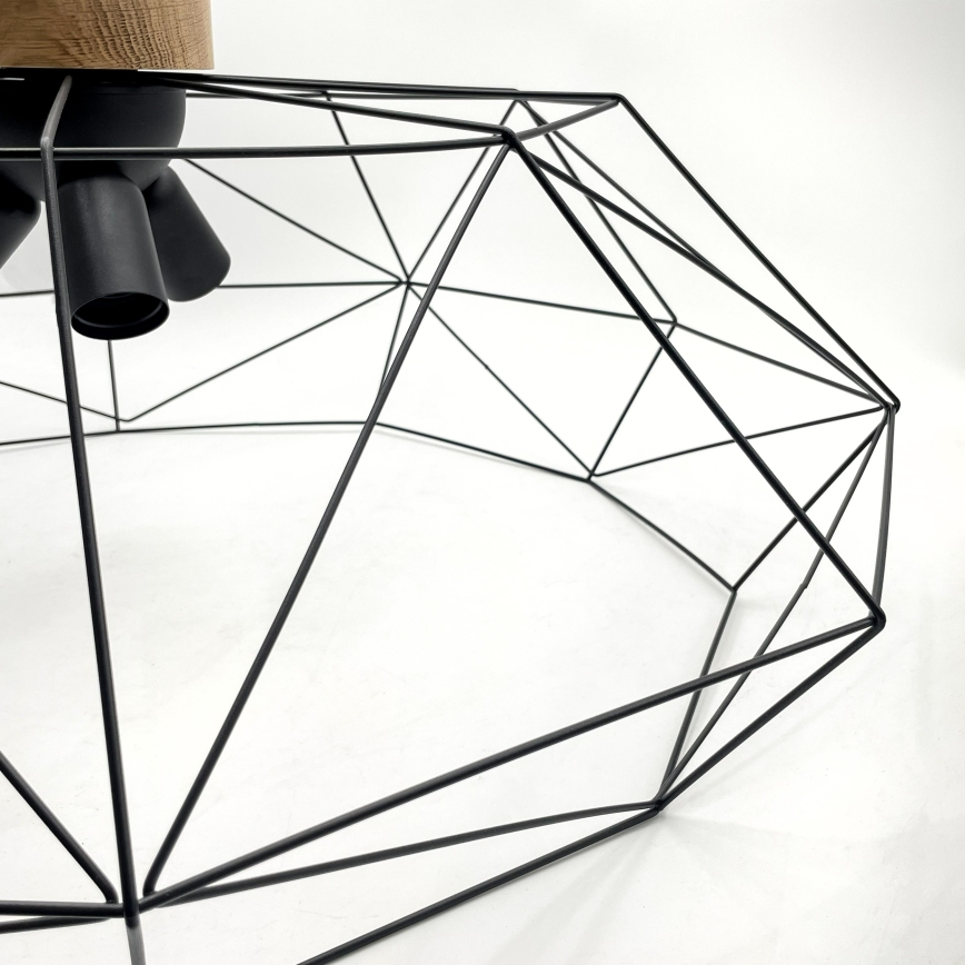 Brilagi - Stropné svietidlo WOODY BASKET 3xE27/60W/230V, priemer 80 cm, dub