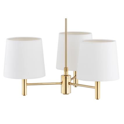 Brilagi - Stropný luster na tyči MONTE 3xE27/60W/230V krémová/zlatá