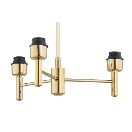 Brilagi - Stropný luster na tyči MONTE 3xE27/60W/230V krémová/zlatá