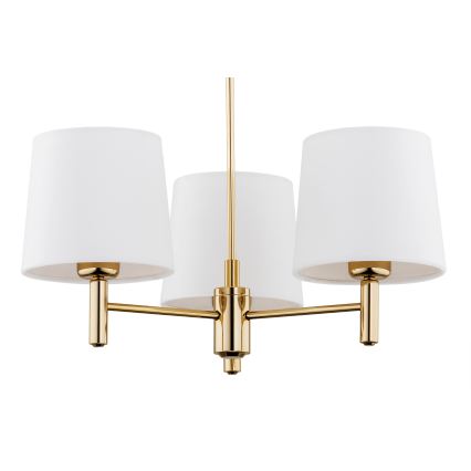 Brilagi - Stropný luster na tyči MONTE 3xE27/60W/230V krémová/zlatá
