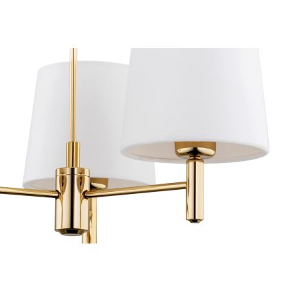 Brilagi - Stropný luster na tyči MONTE 3xE27/60W/230V krémová/zlatá