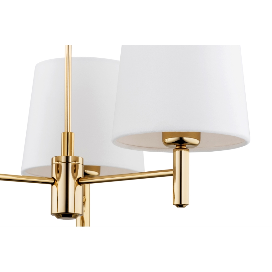 Brilagi - Stropný luster na tyči MONTE 3xE27/60W/230V krémová/zlatá