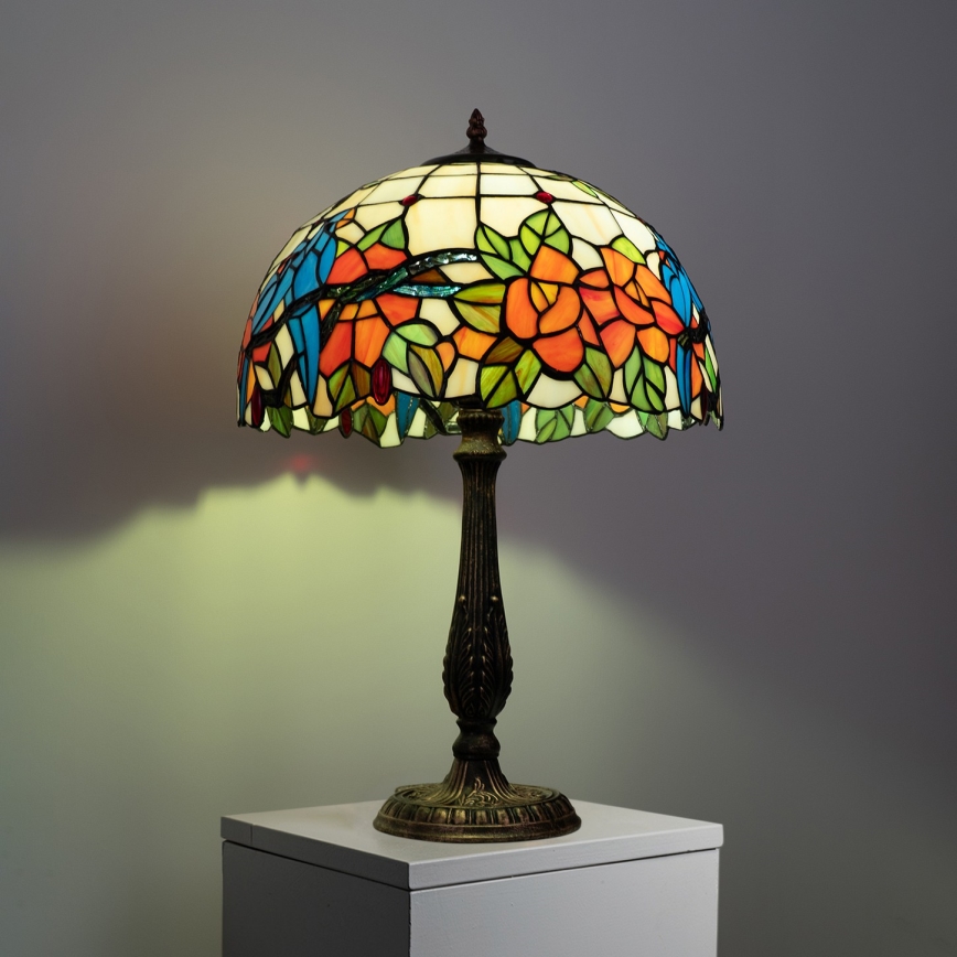 Brilagi - Tiffany vitrážná stolná lampa JUNGLE 2xE27/60W/230V