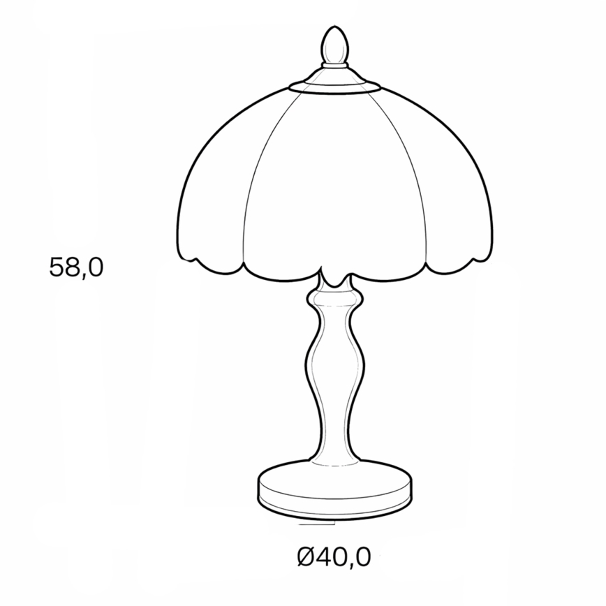 Brilagi - Tiffany vitrážná stolná lampa JUNGLE 2xE27/60W/230V