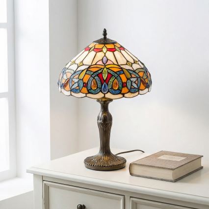 Brilagi - Tiffany vitrážná stolná lampa LUISA 1xE27/40W/230V