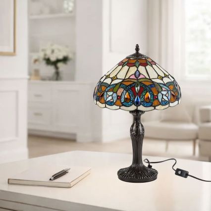 Brilagi - Tiffany vitrážná stolná lampa LUISA 1xE27/40W/230V