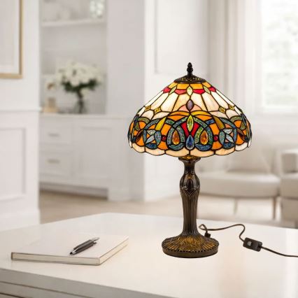Brilagi - Tiffany vitrážná stolná lampa LUISA 1xE27/40W/230V