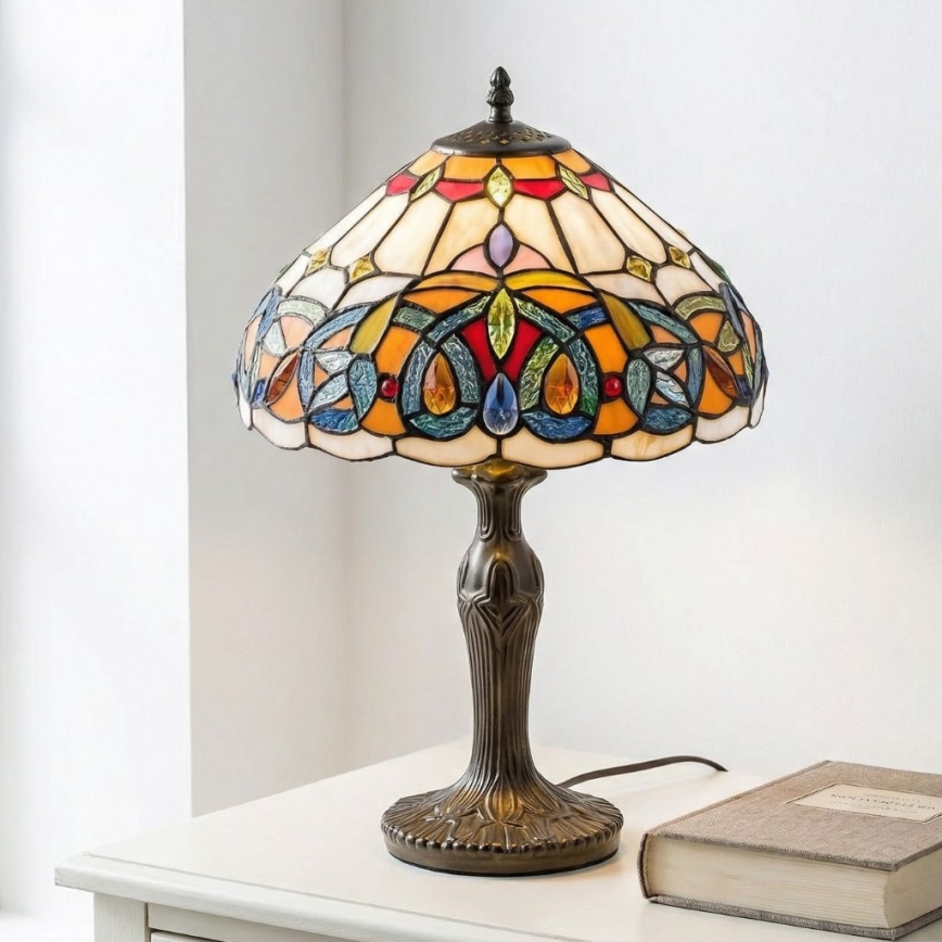 Brilagi - Tiffany vitrážná stolná lampa LUISA 1xE27/40W/230V