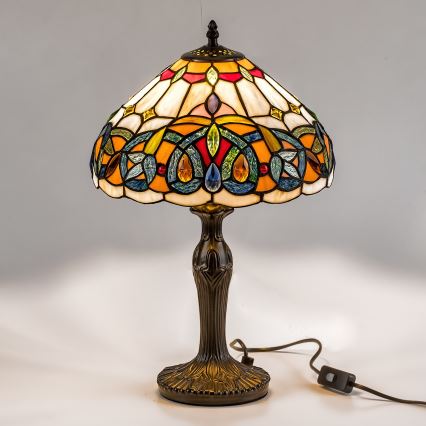 Brilagi - Tiffany vitrážná stolná lampa LUISA 1xE27/40W/230V