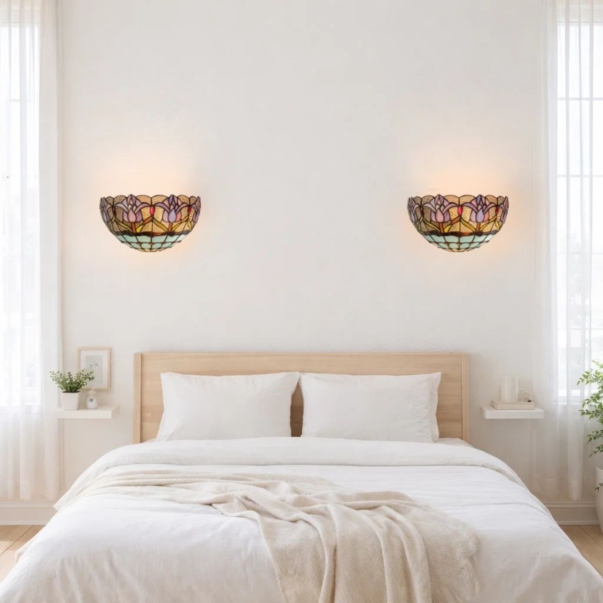 Brilagi - Tiffany vitrážné nástenné svietidlo LORAS 1xE14/40W/230V