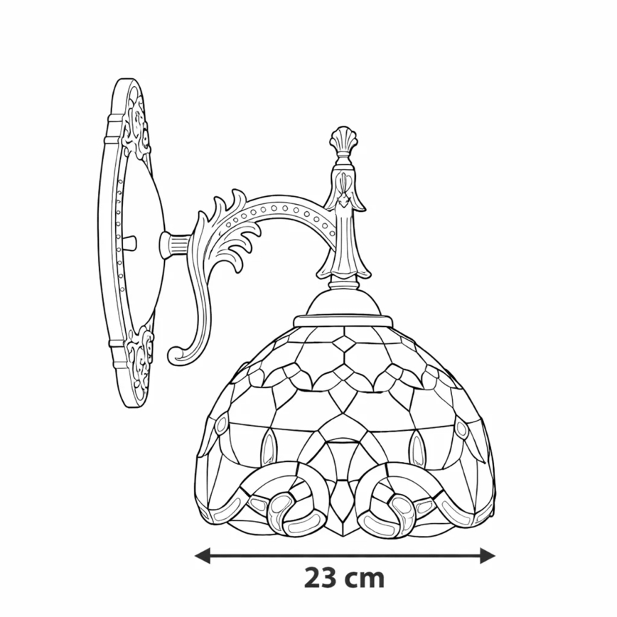 Brilagi - Tiffany vitrážné nástenné svietidlo MIRABELLA 1xE14/40W/230V