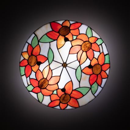Brilagi - Tiffany vitrážné stropné svietidlo SUNFLOWER 3xE27/60W/230V priemer 40 cm