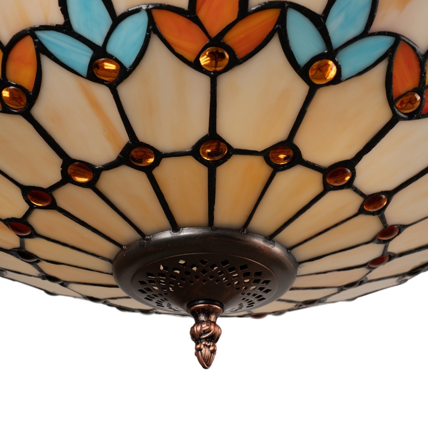 Brilagi - Tiffany vitrážny luster na reťazi MIRABELLA 3xE27/60W/230V priemer 50 cm