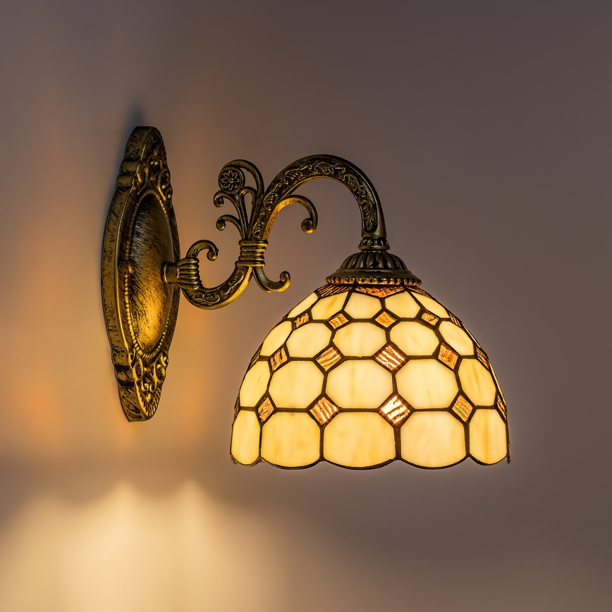 Brilagi - Tiffany vitrážová nástenná lampa DORAN 1xE27/40W/230V